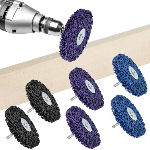 Zuxbolf 6 Pièces Disque de Nettoyage CSD 100mm Disque Abrasif, Brosse Métallique Meuleuse pour l'Élimination de la Peinture,Rouille,des Soudures et de l'Oxydation