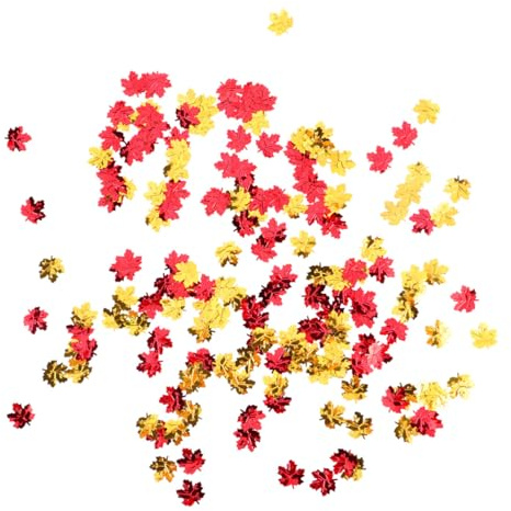 CLISPEED 300 Piezas Confeti Arce para Halloween y Otoño Coraciones de Fiesta Temáticas para Acción de Gracias Otoñales Falsas Realistas Adornos Plástico Hogar y Oficina