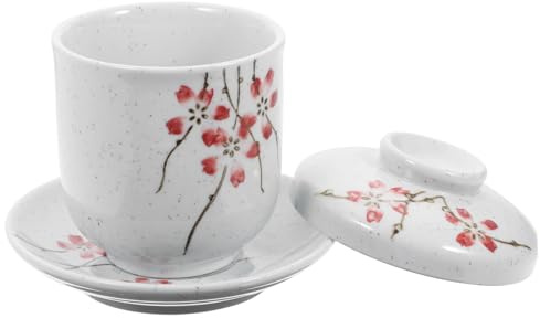 Healifty Bol Céramique pour Soupe et Cuisson Petit Format avec Soucoupe Tasse à Bouillon et Facile à Nettoyer pour Nid Oiseau et Œufs
