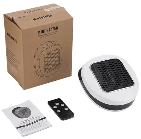 Chaies Desk Heater | Fast Ceramic Heating With Ventilation | Personal Radiator With Timer And Electric Remote Control - For Home Tent Car Motorhome