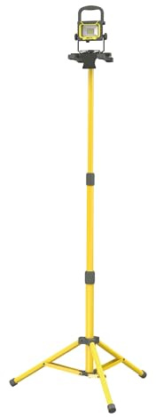 Lighthouse 2000 Single Site Light with 1.8m Collapsible Tripod – 110V Work Light, 2000 Lumens, Magnetic Base, Tilting Head, IP44 Rated, 3M Cable for On-site, Construction, Workshop Tasks