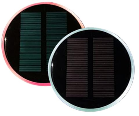 1 paire de dessous de verre à énergie solaire avec chargement USB pour voiture | Dessous de verre LED pour intérieur de véhicule automobile, tableau de bord, console, éclairage d'ambiance voyage