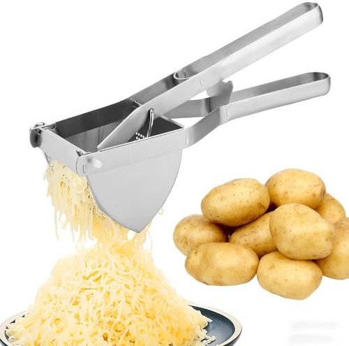 Bibykivn Presse-Purée En Acier Inoxydable - Écrase-Pommes De Terre Pour Purée Lisse Et Aérienne, Idéal Pour Fruits Et Légumes, Accessoire De Cuisine Polyvalent (Style 1)