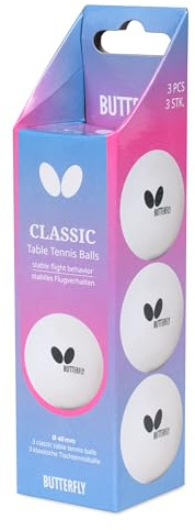 Butterfly Classic Table Tennis Balls - Klassischer Premium Tischtennisball - für In- und Outdoor