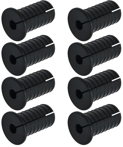 Juego de 8 ojales de pared de cable a prueba de golpes, juego de sellos de entrada de silicona para cables de 7 mm en agujeros perforados de 19 mm, ojales de silicona resistentes a altas temperaturas