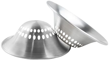 Coppe per allattamento in argento con fori di ventilazione traspiranti, scudi per capezzoli in argento 999 per alleviare l'allattamento al seno, design trilaminato per curare capezzoli doloranti e
