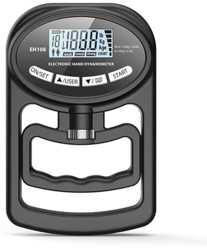 Gripstyrketestare, Grip Strength Tester 265lbs/120Kg Digital handdynamometer Ergonomisk greppstyrkemätare LED-skärm