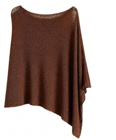 Damen Fleece Sommer Poncho Tops, Leichtes Transparente Mesh Schultertuch