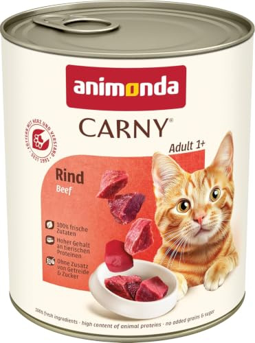 animonda Carny Adult cat food, wet food for adult cats, beef, 6 x 800g