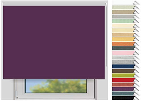 EFIXS Thermorollo Maxi - 32 mm Welle - Breiten: 60-240 cm - Höhen bis 240 cm - Hier: 220 cm x 190 cm (Stoffbreite x Höhe) - violett (3016) - Hitzeschutzrollo - Verdunklungsrollo