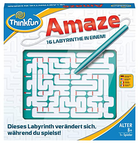 ThinkFun Amaze - Logikspiel ab 8 Jahre, Denkspiel für Jungen und Mädchen | Spiel für 1 Spieler, Knobelspiel, Geschenk für Jungen und Mädchen