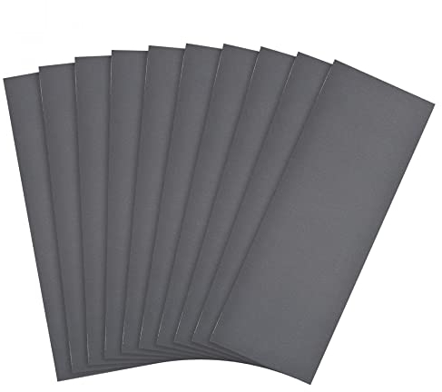 sourcing map 10 Stück Profi Schleifpapier Set Nass und Trocken Schleifpapier 1000 Körnung Perfekt zum Schleifen