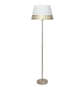 Lampara Pie Salon Dalia 1xe27 Blanco/oro de FABRILAMP.
