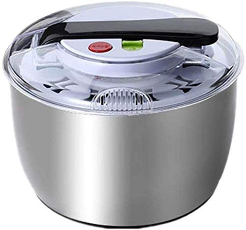 CLQ Déshydrateur De Salade, Essoreuse À Légumes Domestique Essoreuse À Salade en Acier Inoxydable, Grande Capacité Facile À Essorer pour Laver Et Sécher Les Légumes