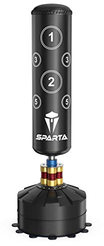 Adult 6ft Free Standing Boxing Punch Bag Heavy Duty Punching stand bag frame For Kickboxing, Martial Arts, MMA Dummy Home Gym Training Equipment (Black - Target)