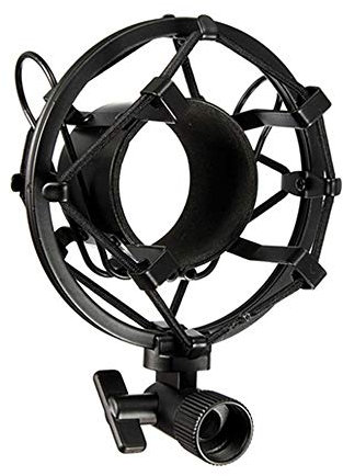 ETOPARS Montura Antichoque para Micrófono Soporte para Micrófono Anti Vibración Suspensión Microfono Clip Micrófono de Condensador Soporte de Montaje para 48mm-60mm Diámetro Negro
