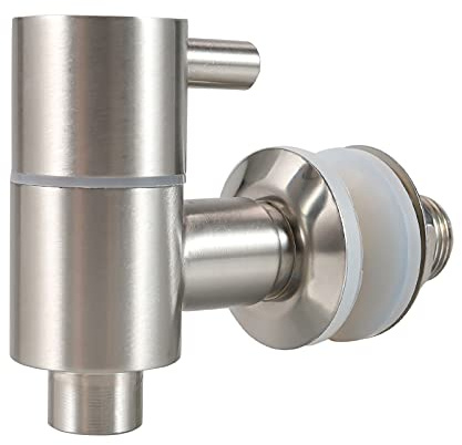 Replacement Spigot Faucet Tap For Beverage Dispenser Stainless Steel Lever Pour Spout For Glass Drink Jar Bucket Ceramic Porcelain Crock Water Dispenser Gravity Filter systems(16MM)