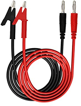 Multimètre - 4 mm - Fiche banane - Pince crocodile - Câble de mesure pour multimètre numérique - Test électrique - Rouge et noir - 1000 V 15 A