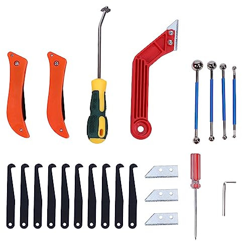 Herramienta de Eliminación de Calafateo, Raspador, Cepillo de Limpieza de Juntas de Azulejos de Carburo Cementado para Limpieza de Azulejos