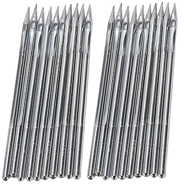 20 Agujas para Máquina de Reparación de Zapatos, Aguja Universal para Máquina de Coser, Aguja de Hilo de Bordado de Acero Inoxidable para Manualidades Hechas a Mano, Accesorios