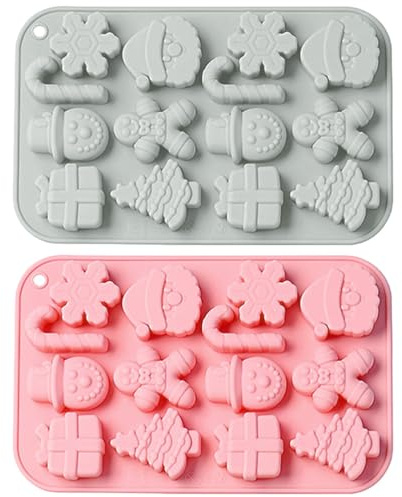 ABOOFAN 2st Backform Lebkuchen-silikonform Weihnachtsformen Aus Silikon Formen Für Weihnachtssüßigkeiten Schokoladenformen Aus Silikon Lebkuchenform Süssigkeit 3d Nachtisch Kieselgel