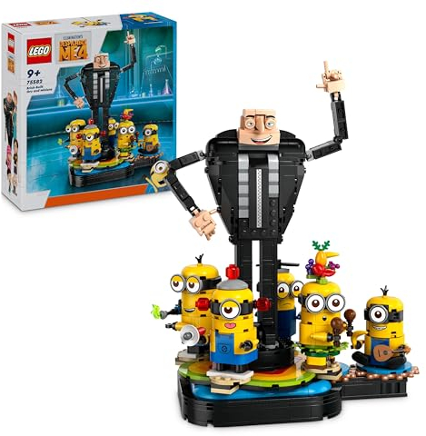 LEGO Ich – Einfach unverbesserlich 4 Gru und die Minions Steinen, tanzende Spielzeug-Filmfiguren zum Bauen, Spielen und Ausstellen, Geschenk für Jungen und Mädchen 75582