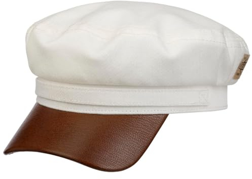 Stetson Peabody Uni Cotton Elbsegler Baker-Boy Mütze Schildmütze mit UV-Schutz 40 Unisex Frühjahr Sommer weiß M (56-57 cm)