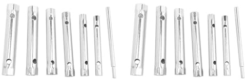 Haopeuk 12 Stücke 8-19mm Metric Rohr Kasten Schlüssel Set Rohr Bar Zünd Kerzen Schlüssel Stahl Doppel Seitige für Automotive Plumb Reparatur