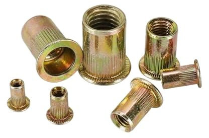Tuercas ciegas, tuercas hexagonales, Juego de 20 a 100 tuercas remachables con inserción y tuercas ciegas, kit de tuercas ciegas con inserción y rosca M3/M4/M5/M6/M8/M0/M12(M12(20PCS))