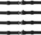 MOLENCO Backpack Chest Strap 4 Pcs, Chest Strap for Backpack with Quick Release Buckle, Adjustable Backpack Universal Chest Belt for School Bag, Hiking, Jogging(Black)