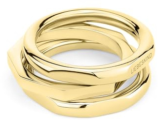 LIEBESKIND BERLIN Damen Ring Set – Drei Fingerringe in einem aus Edelstahl, mit verschiedenen Tragemöglichkeiten – cool, modern & alltagstauglich