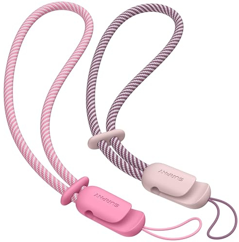 SURPHY 2 Stück Handykette Kurz Universal, Handschlaufe Handy Verstellbares | Handyband Schlüsselband Handyanhänger für Kopfhörer Handyhülle USB-Stick Kamera Schlüsselanhänger