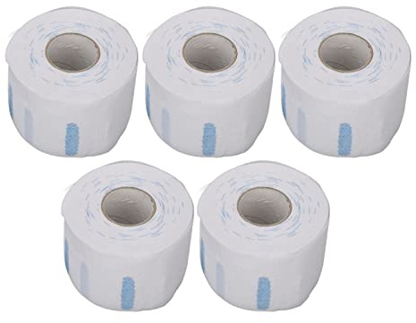 Halsstreifen für Friseure, Friseur-Halsstreifen aus Papier, Dehnbare Halsstreifen aus Papier, Friseurzubehör, 5 Rollen, Einwegartikel für Friseursalons, Friseursalons