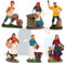 Figurines de crèche de Noël - Portail de crèche de Noël - Lot de 6 Figurines de crèche de Noël bergères 13 cm - Village pour naissances de Noël - Figurines de crèche de Noël