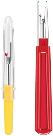 YUGUOLAN 2 Stück Nahttrenner Profi, Nahtauftrenner, Auftrenner Für Nähte, Nähen Nahttrenner, 2 Größen Trennwerkzeug Für Bündchen, Nähte, Taschen, Nähen, Und Näherzeugnisse （Gelb, Rot）