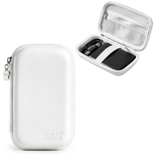 Linpr 2.5 Custodia Rigida per Hard Disk Esterno Seagate, Bianco | Custodia Esterna per Sandisk Extreme PRO, WD Elements Portable External Hard Drive SSD 1TB 2TB Custodia Protettiva da Viaggio