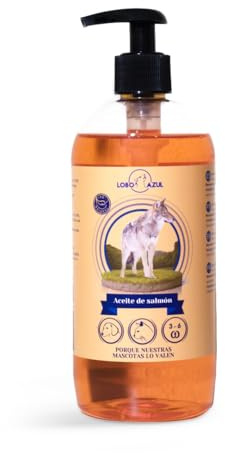 Aceite de Salmón para Perros - Aceite de Salmón para Gatos - Suplemento Natural para Pelaje Brillante, Salud Articular y Bienestar General - Rico en Omega 3 y 6-1L