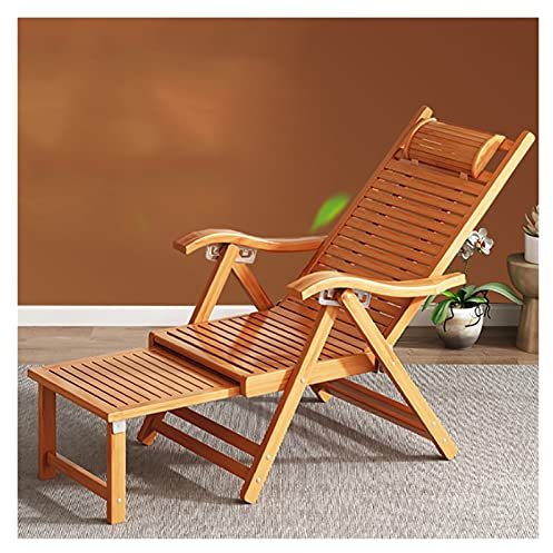 Sonnenliege für den Außenbereich, Chaiselongue aus Holz, Terrassen-Loungestuhl mit 5-Fach Verstellbarer Rückenlehne, hölzerner Schwerelosigkeitsstuhl, Faltbarer Liegestuhl mit Arml