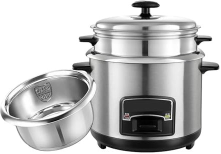 5L,Rice Cooker and Steamer-Keep Warm Function (2-5L), 304 Stainless Steel Liner, with Spatula and Measuring Cup, for 1-7 People