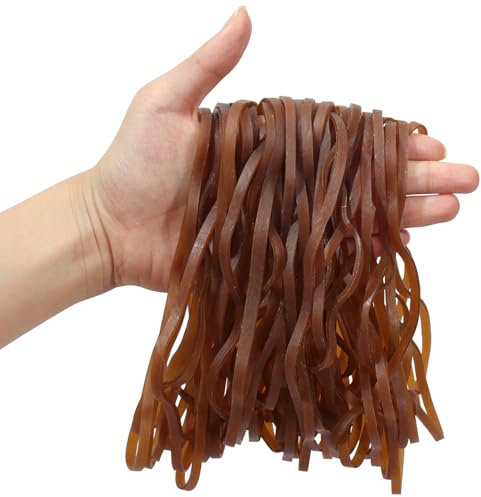 NUTTDOO Large Elastic Rubber Bands,50PCS Heavy Duty Strong Elastic Bands Wide Rubber Band for Office Supply School Home, Securing Trash Can Garbage Cans, File Folders, 20cm/ 7.87inch