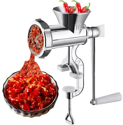 Fleischwolf-Wurstfüller,Fleischwolf mit Wurstfüller,Wurstfüller aus Aluminiumlegierung, robuster Fleischwolf | Tischmontierte Schleifmaschine mit Handkurbel und Fleischwolf für Schweinefleisch und