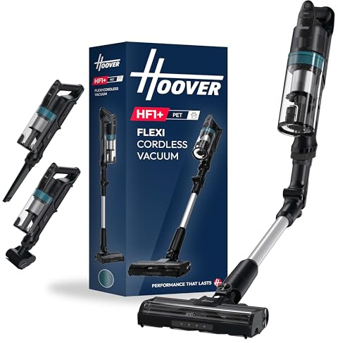 Hoover HF1 Plus Pet Flexi Cordless Stick Vacuum Cleaner with Flexi Tube, Pet Hair Tool, Turbo Suction Mode, Up to 45min Runtime, LED Lights, Multi-Floor Nozzle, Handheld Capability [HF1PZ10PX]