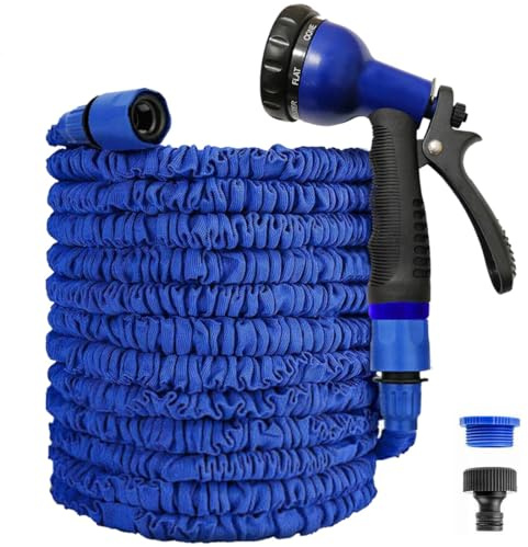 Expandable Garden Hose 100ft, Hosepipes for Garden 30m, Retractable Hose Pipe Flexible Stretch Water Hoses for Home Lawn Car with 8 Function Professional Expanding Hoses