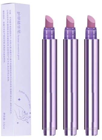 3 In 1 Nagelpflegestift, 3X3ML Feuchtigkeitsspendender Nagelhautölstift, Natürliche Nagelwachstums Serumstifte mit Keramikspitze, Auslaufsicheres Nagelhautserum Werkzeug, für Frauen Mädchen
