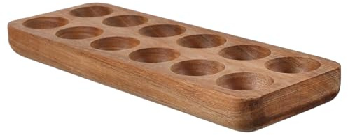 Toyvian Portauova in Legno Organizer Cucina Elegante Resistente per Conservazione Ordinata e Decorazione Contatore Casa