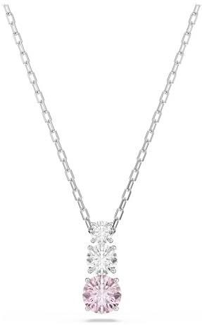 Swarovski Stilla Attract Collezione, Round Cut, Rosa, Placcato rodio