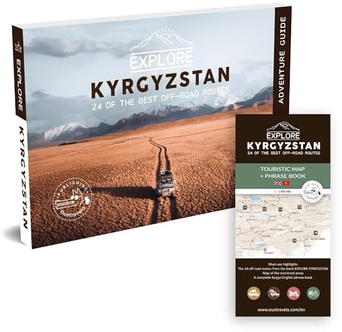 Explore Kyrgyzstan travel guide book + Touristic map - A2
