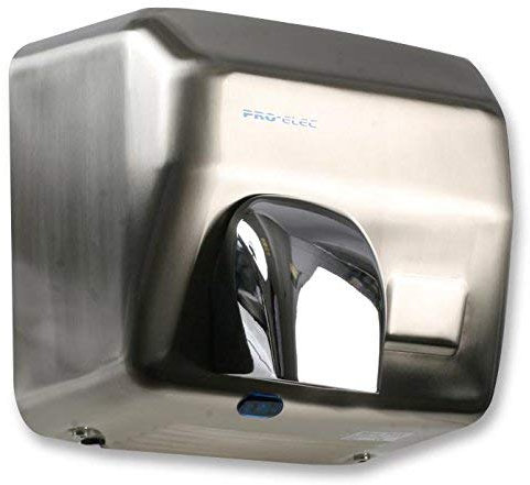 PRO-ELEC GSQ250B Brushed Steel 2500 W Automatic Electric Hand Dryer, Brushed Silver