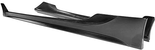 IKON MOTORSPORTS, Side Skirt Compatible with 2013-2016 Scion FR-S & Subaru BRZ (Pre-lci) / 2017-2020 Subaru BRZ (Lci) & Toyota 86, J Style Unpainted Black Side Bottom Line Extensions Splitter Lip