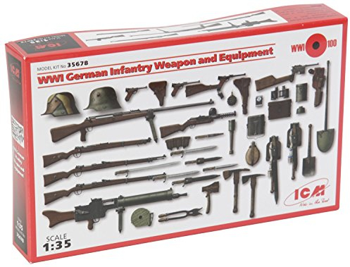 ICM ICM35678 1:35-WWI German Infantry Weapons & Equipment, 21 x 12.7 x 0.3 centimetres